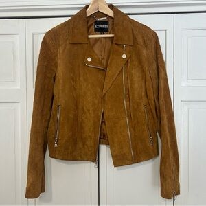 Express Genuine Brown leather Moto Jacket M
